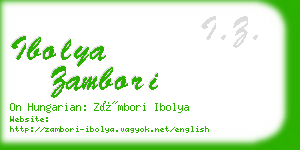 ibolya zambori business card